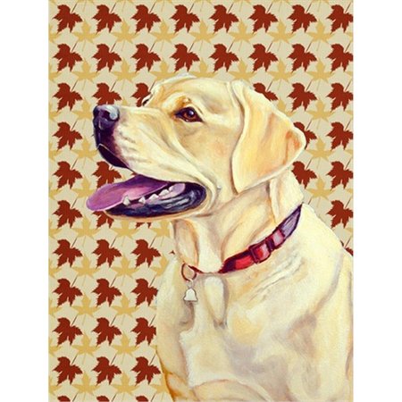 PATIOPLUS 11 x 15 In. Labrador Fall Leaves Portrait Flag; Garden Size PA245748